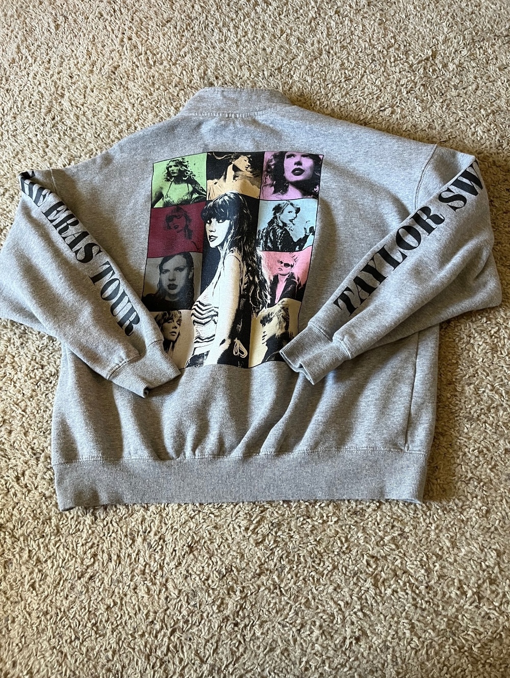 Taylor Swift The Eras Tour Pullover Quarterzip Sweatshirt Size S